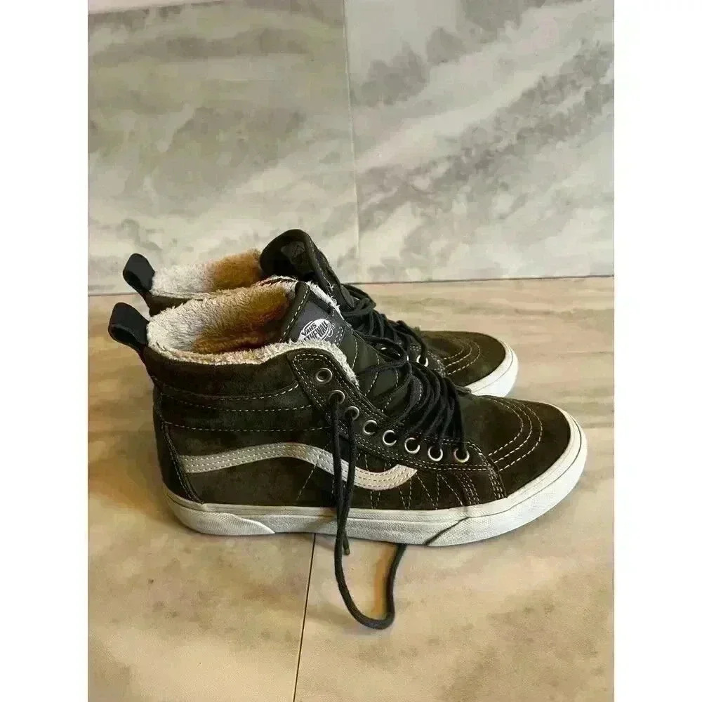 Vans Women's Sk8-Hi Scotchgard Army Green Lace Up Shoes W 7.5 M 9